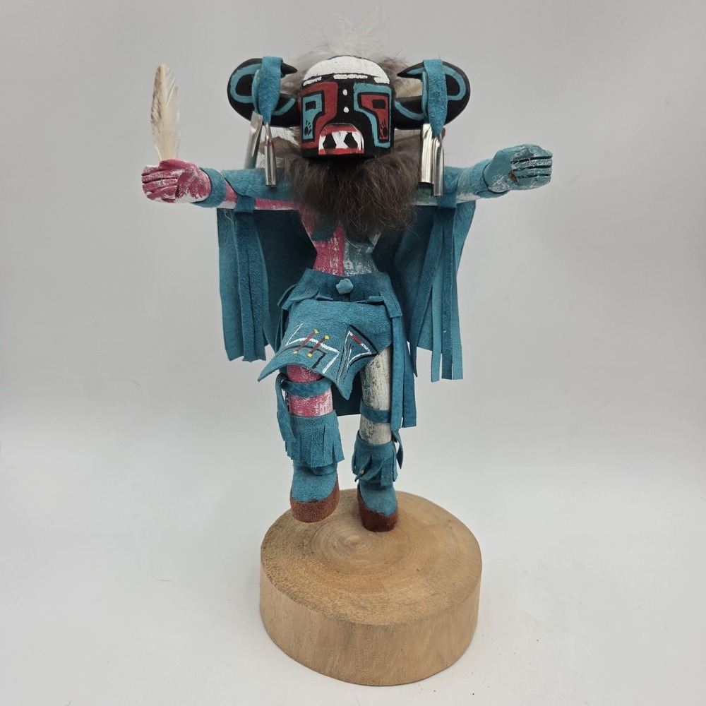 Vintage 9.5" Tall Navajo Hototo Kachina Doll Signed R. Wilson